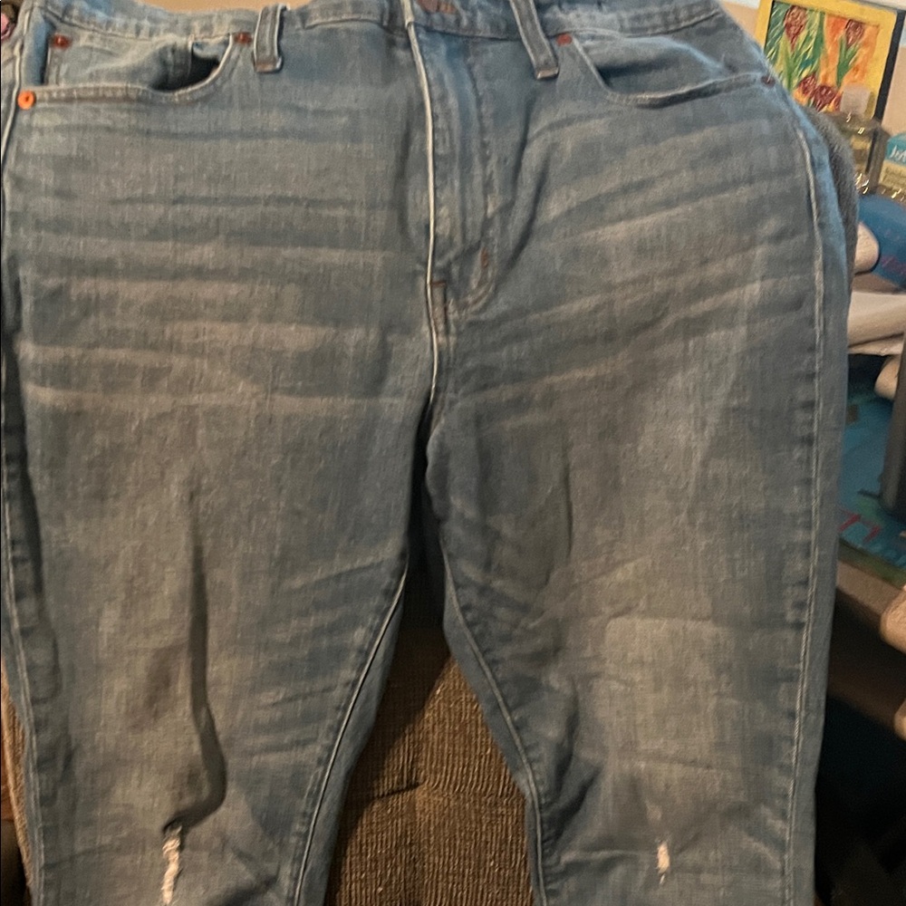 Madewell the high-rise, slim crop boyjeans size 30